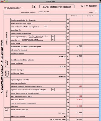 Liasse fiscale gnre automatiquement par Cogilog