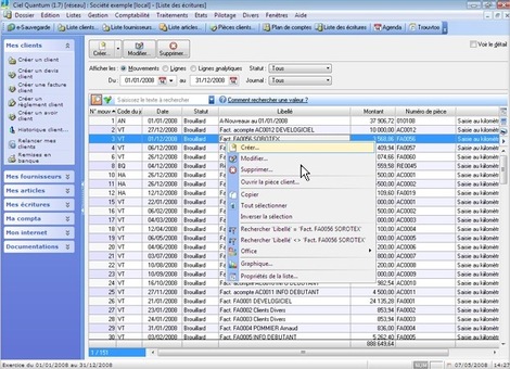 La comptabilit dans Ciel Quantum