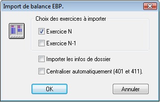 Importation d'une balance EBP