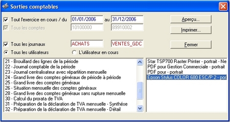 progitek compta eco : les tats comptables